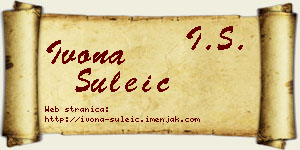 Ivona Šuleić vizit kartica